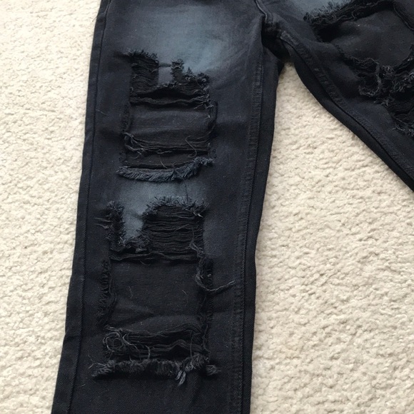 Rockn Rev Black Mid-Rise Distressed Jeans - Picture 6 of 13